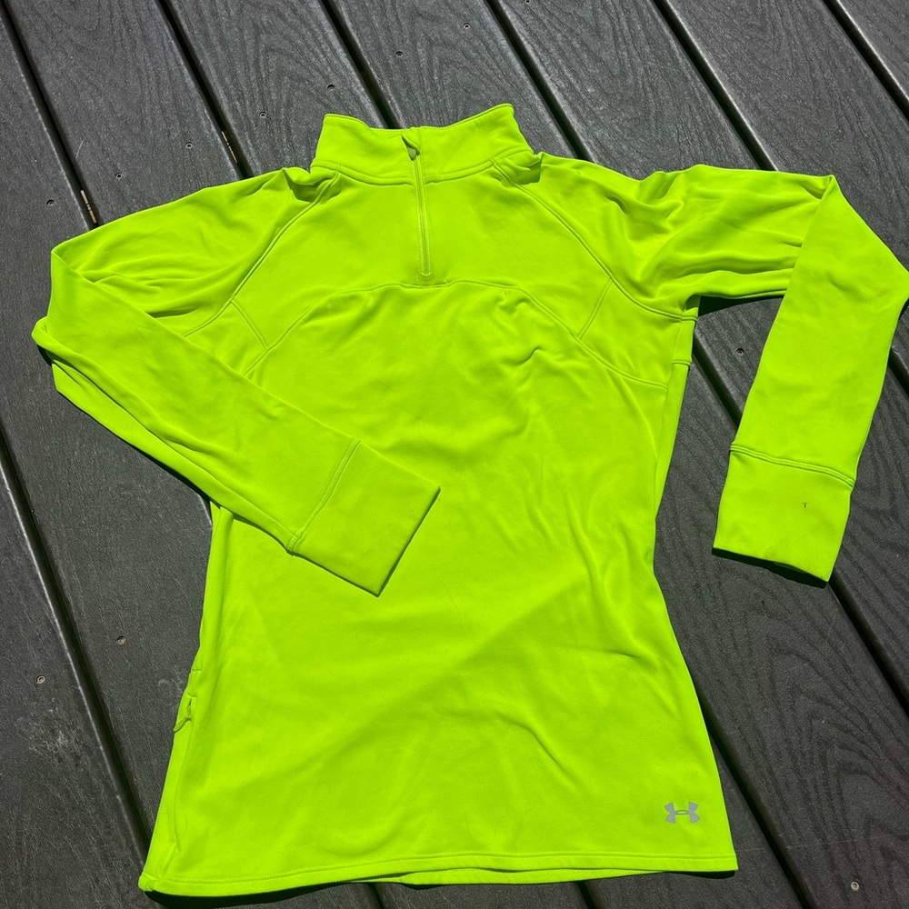 Under Armour Bright Lime Quarter-Zip Pullover